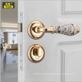 High grade ceramic carved zinc door handle lock